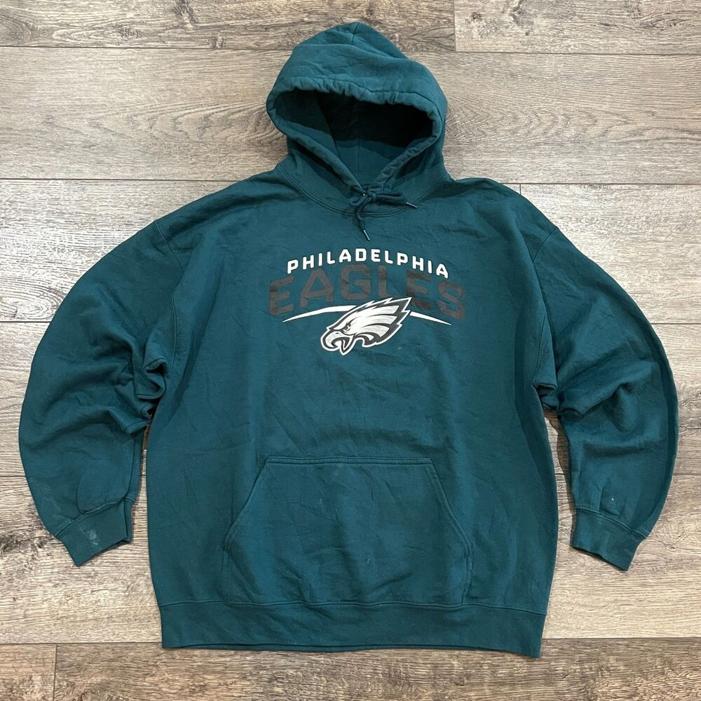 Philadelphia Eagles Hoodie NFL Team Apparel Green Pullover Men's XL